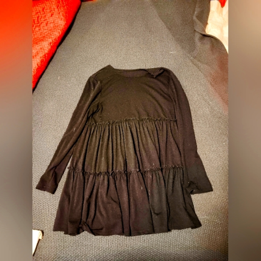 Black Ruffled Tunic